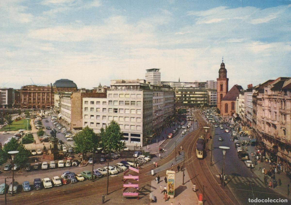 Cartoline: Germany Frankfurt am Main View of Ro&szlig;markt Goethe Platz Rathenau Platz *YAV942