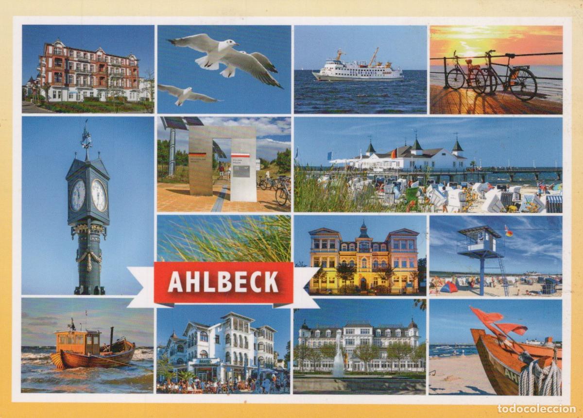 Cartoline: Germany Ahlbeck Usedom Island Multi View Beach Pier Architecture *YAW004