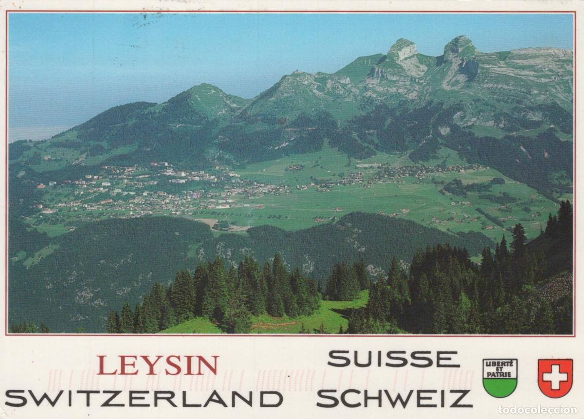 Postcards: Switzerland Leysin Mountain Village Landscape Swiss Alps View *YAW015