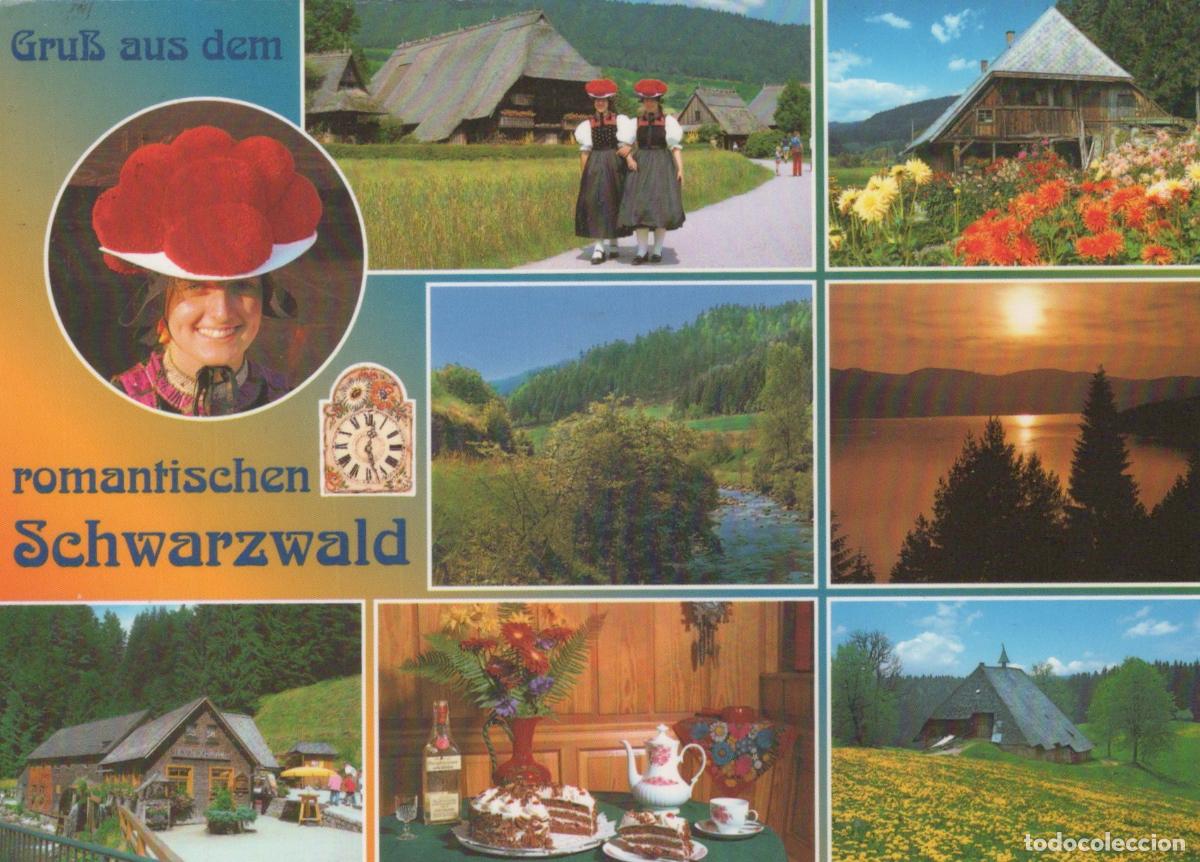 Cartes Postales: Germany Black Forest Collage of Scenes With Traditional Costume *YAW016