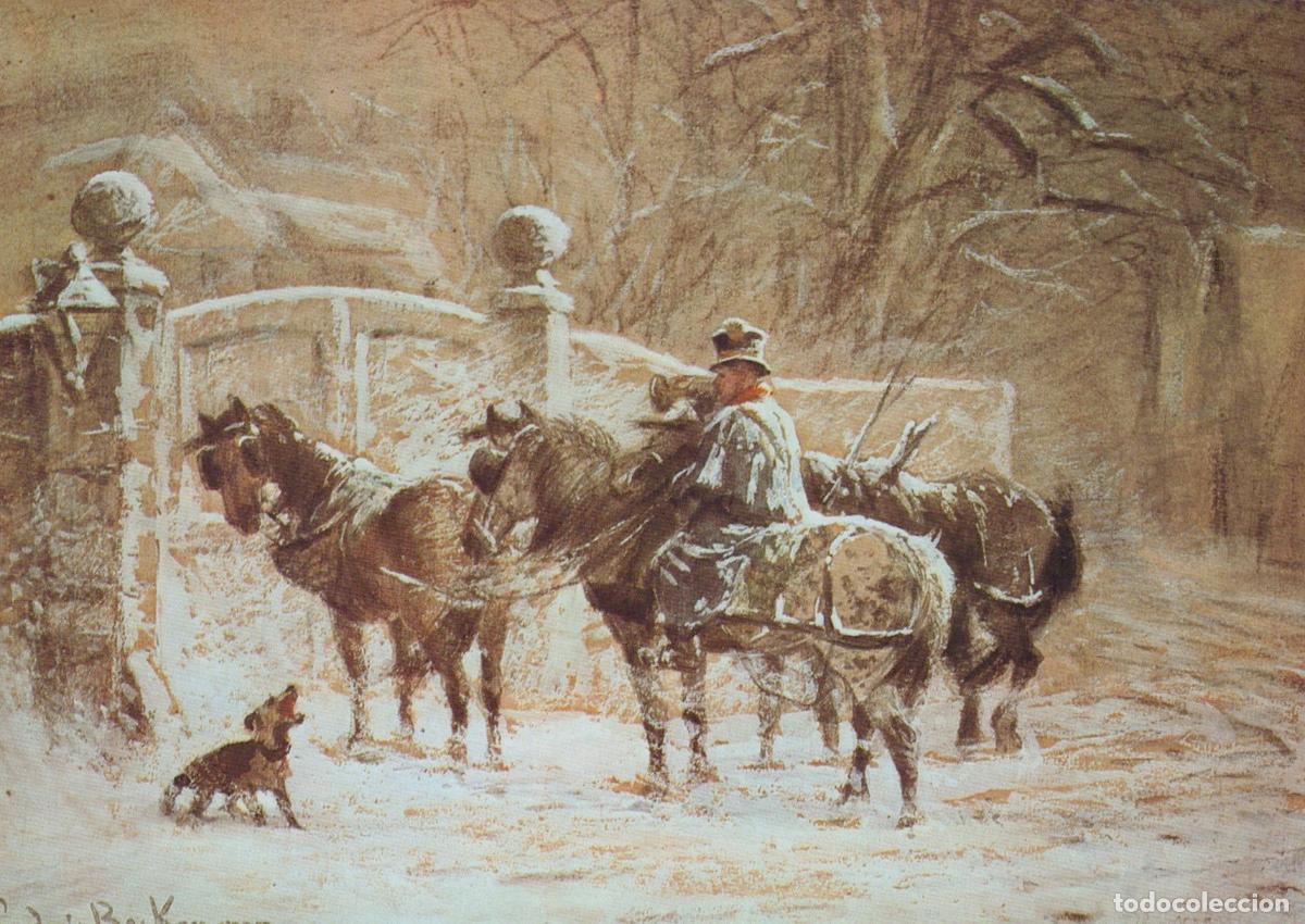 Postales: Germany Frankfurt am Main Christmas of A Postilion Winter Scene Unposted *YAW038