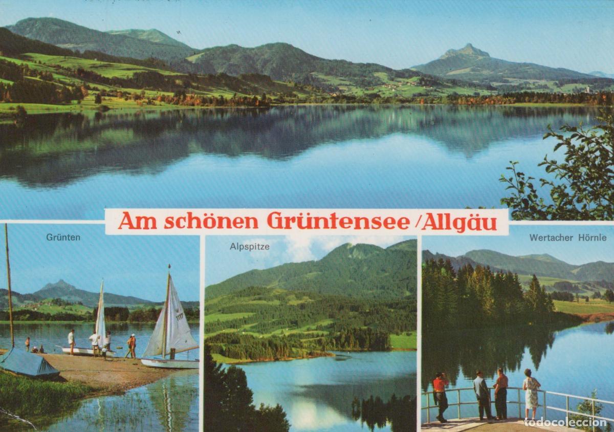 Postales: Germany Gr&uuml;nten Gr&uuml;ntensee Allg&auml;u Lake With Alpspitze Wertacher H&ouml;rnle *YAW034