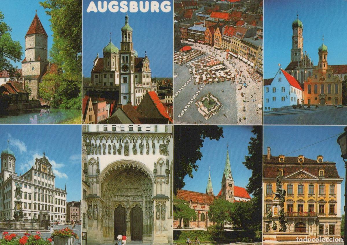 Postales: Germany Augsburg Multi View Jakobertor Rathaus Dom Schaezler Unposted *YAW048