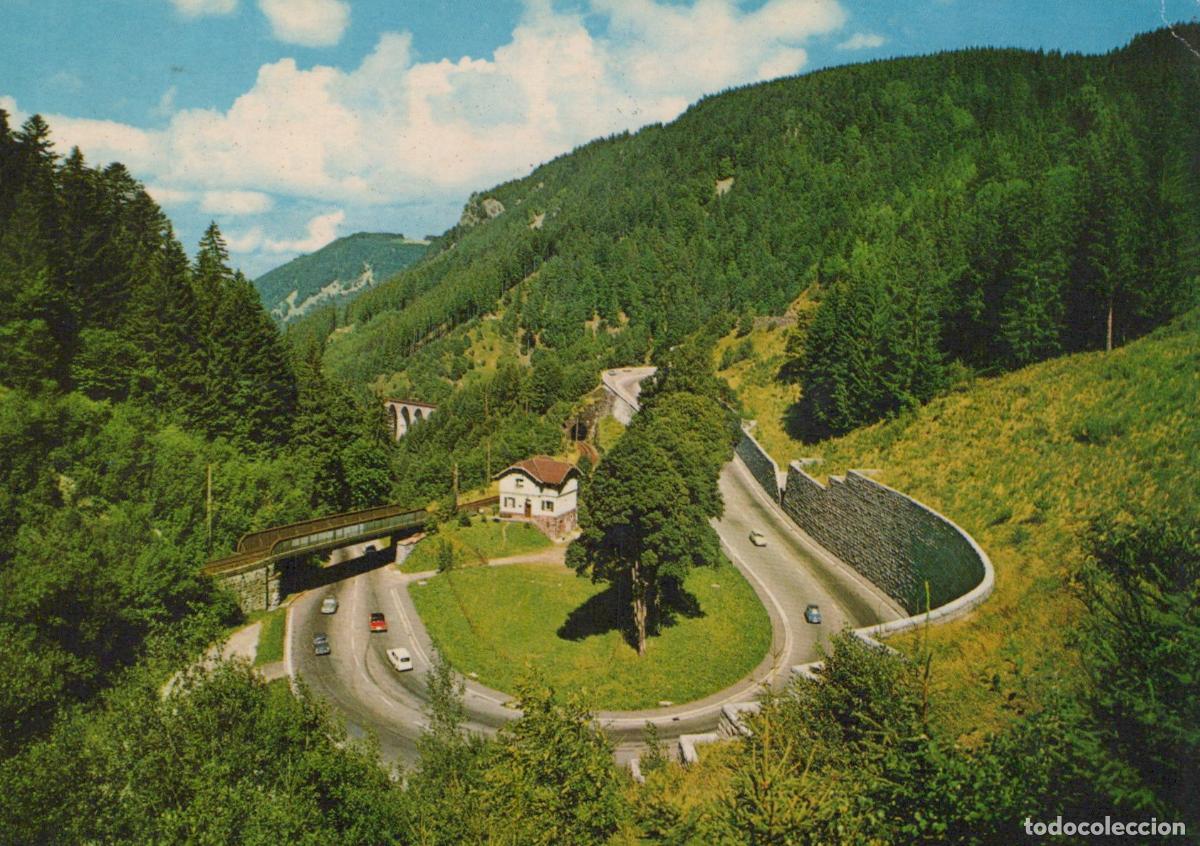 Postales: Germany H&ouml;llental Raven Viaduct and Winding Mountain Road With Cars *YAW050