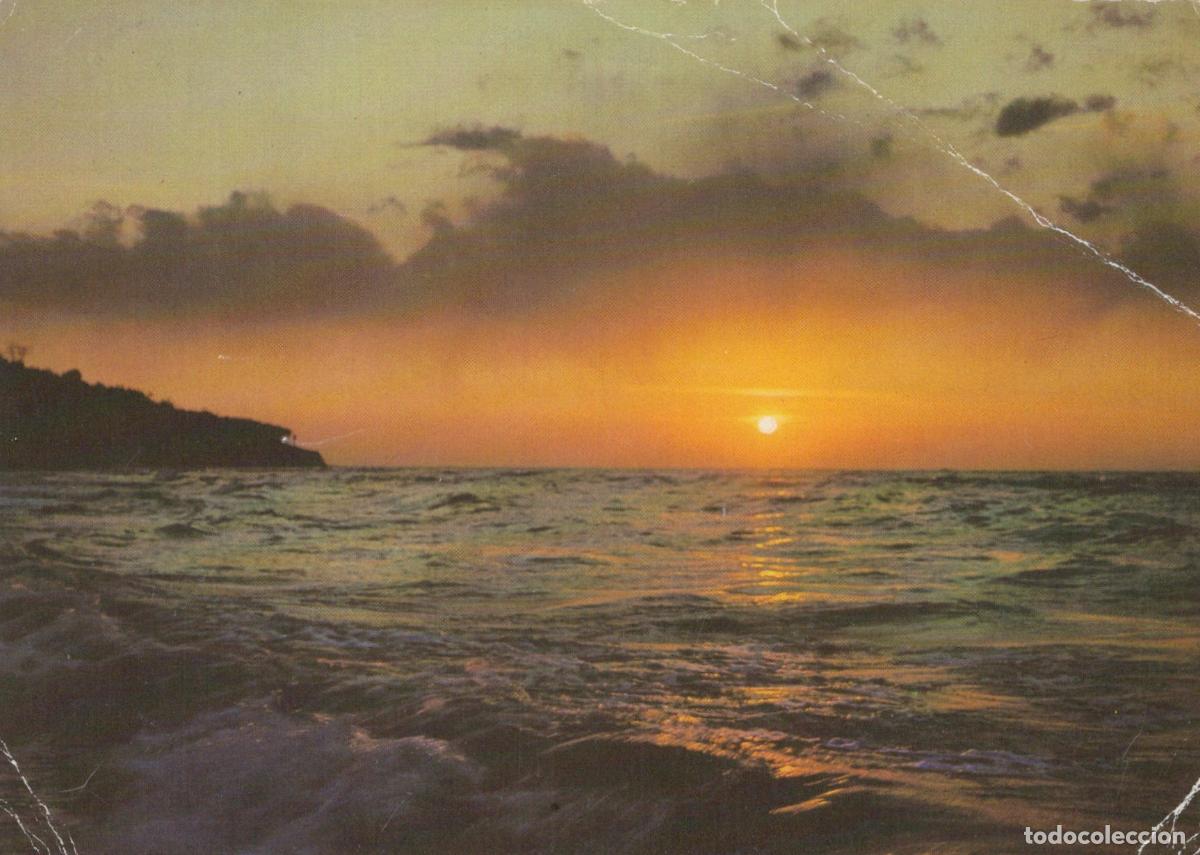 Postales: Germany Rostock Baltic Sea Sunset Golden Sky Over Ocean Waves Coastal *YAW063