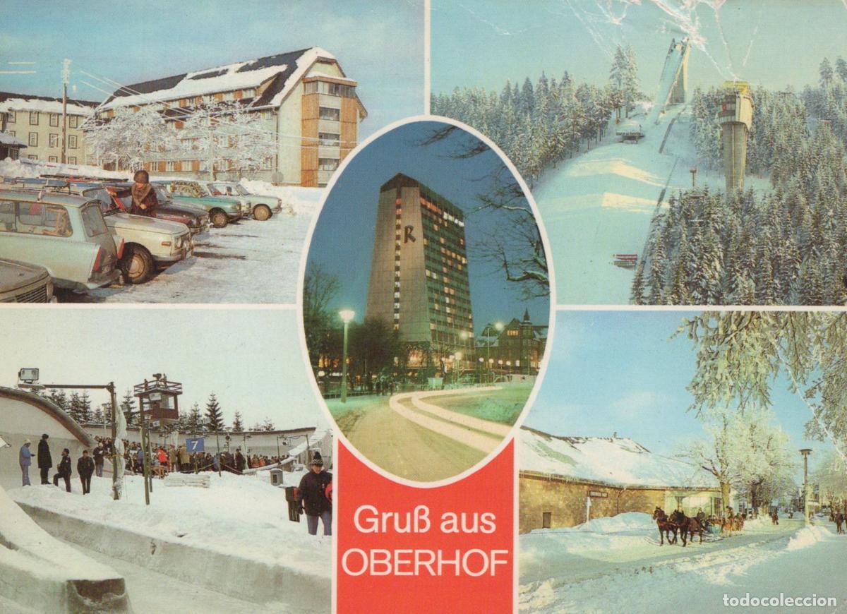 Postcards: Germany Oberhof Winter Sports Resort Ski Jump Bobsled Track Hotel *YAW057