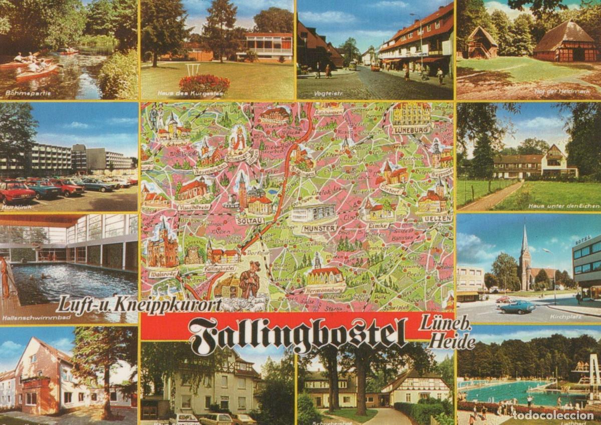 Postcards: Germany Fallingbostel L&uuml;neburg Heath Multi View Map and Town Unposted *YAW081