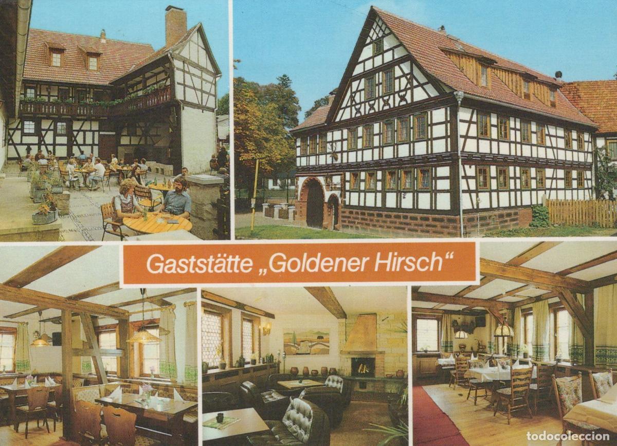Cartes Postales: Germany Suhl Neundorf Gastst&auml;tte Goldener Hirsch Restaurant Half *YAW067