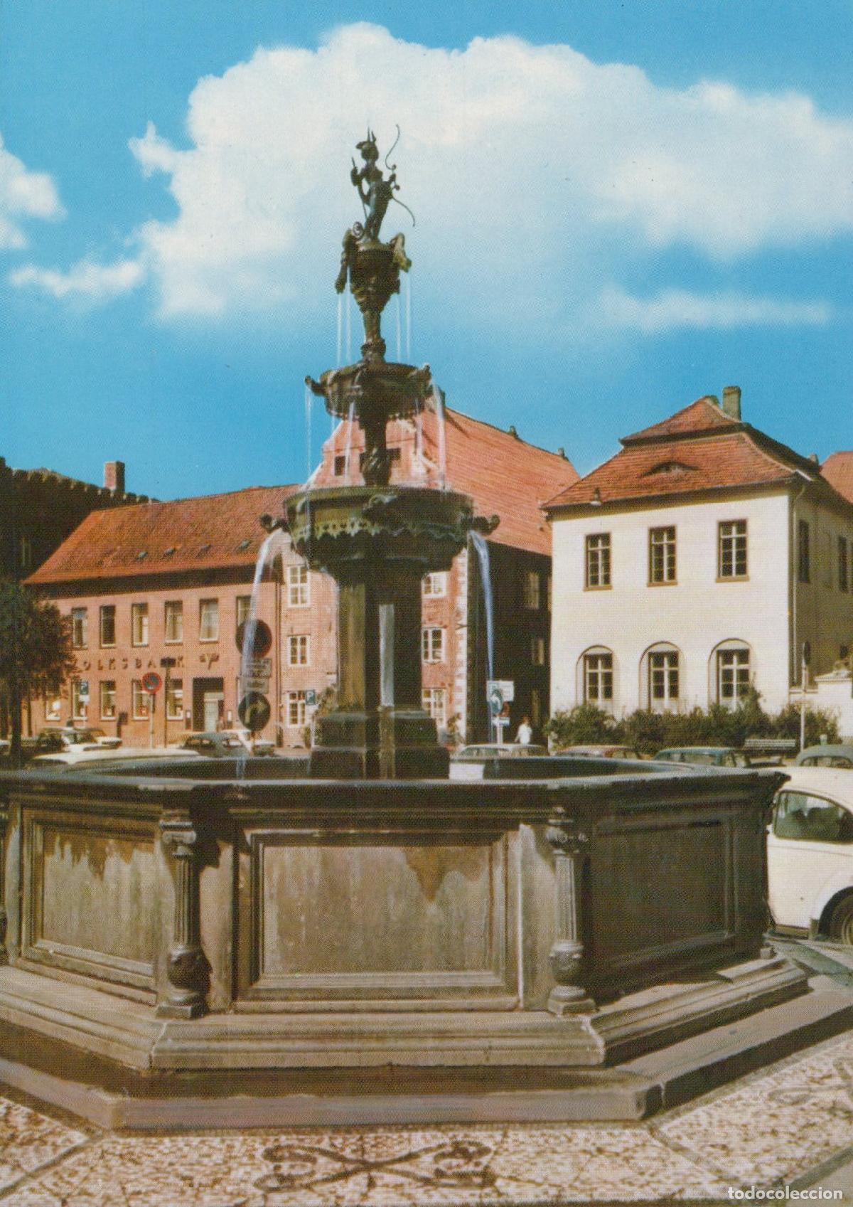 Postais: Germany L&uuml;neburg Luna Fountain Historic Cityscape 1950s Unposted *YAW141