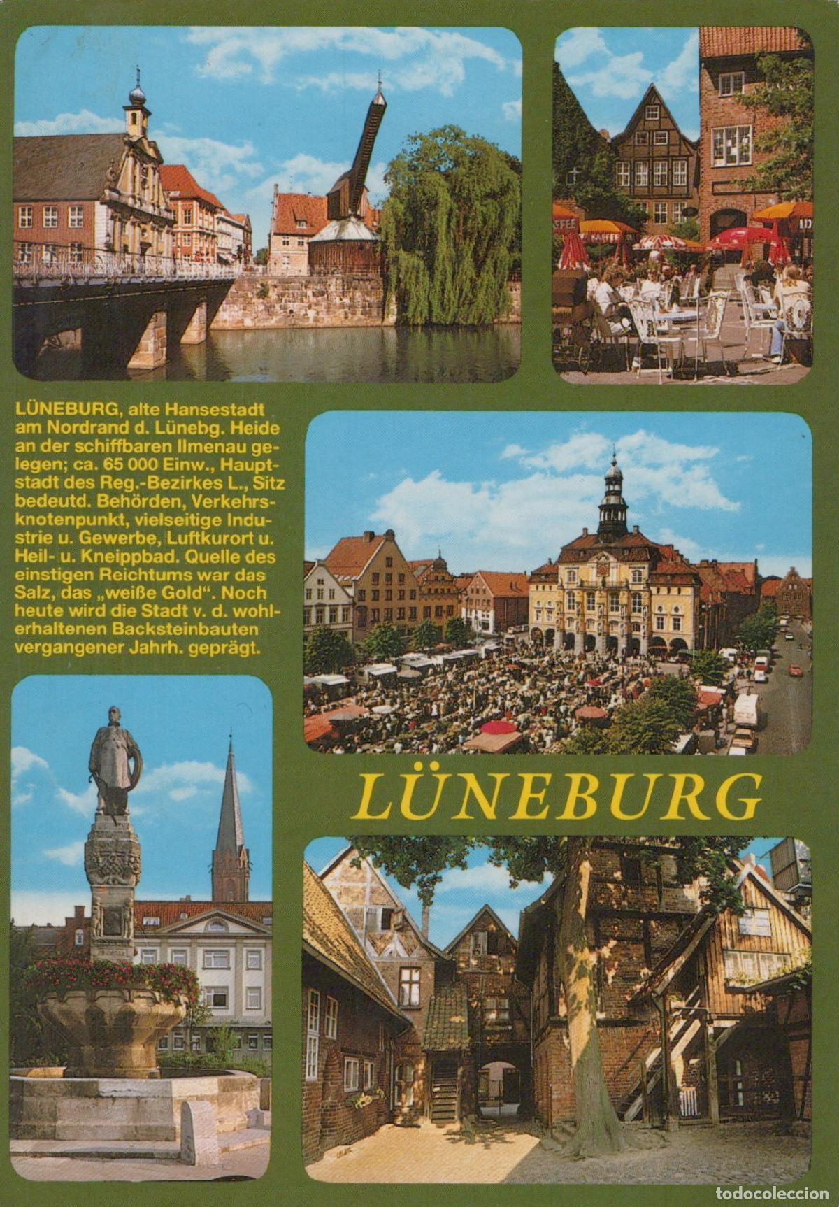 Postais: Germany L&uuml;neburg Multi View Old Town Hall Market Square River *YAW124