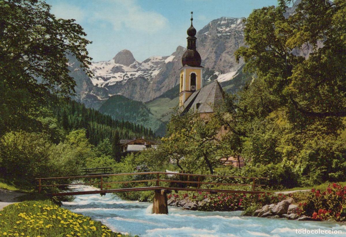 Postais: Germany Ramsau Bei Berchtesgaden Kirche mit Reiteralpe Unposted *YAW180