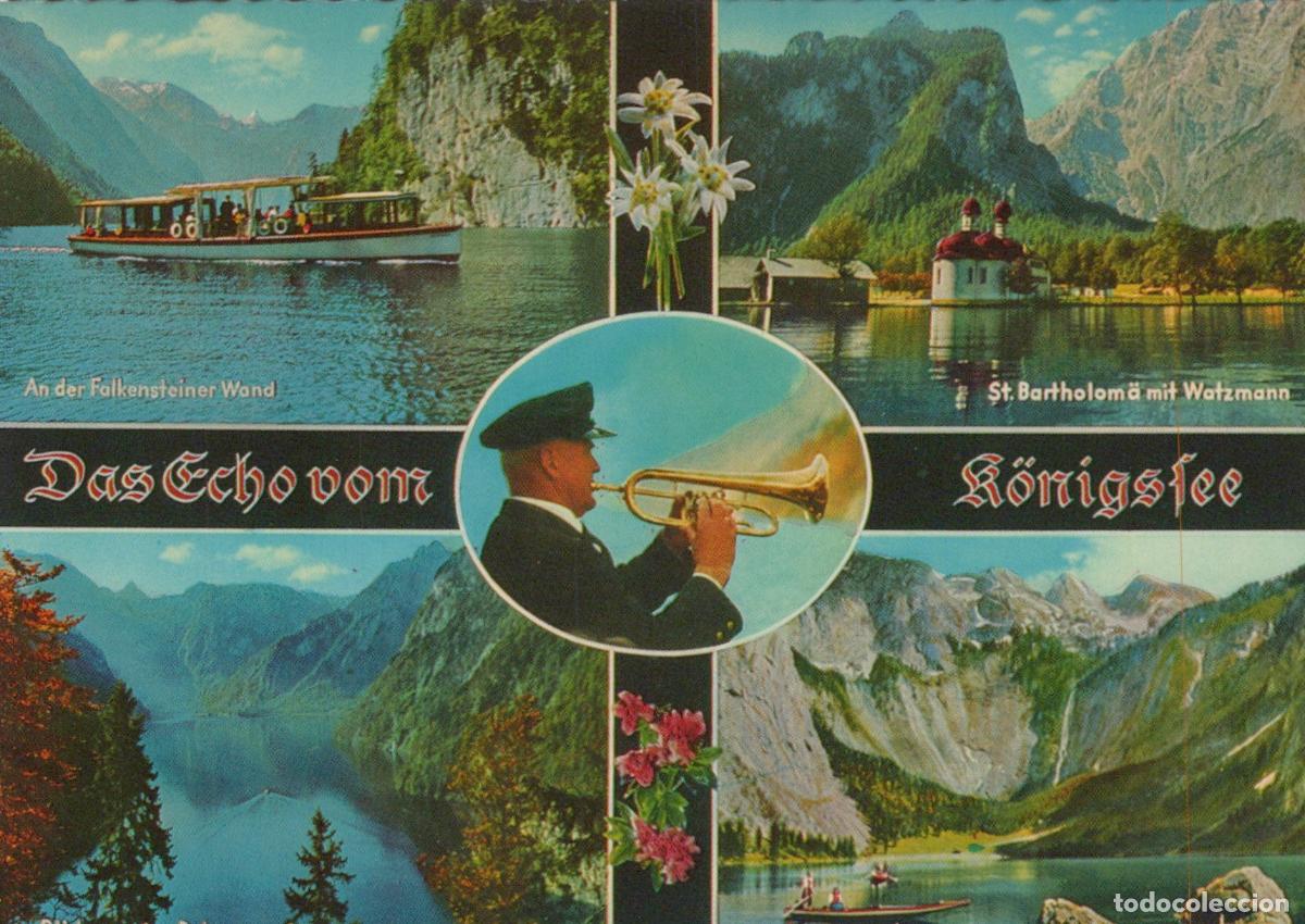 Postais: Germany Koenigssee Lake St Bartholom&auml; Church Echo Trumpeter *YAW176