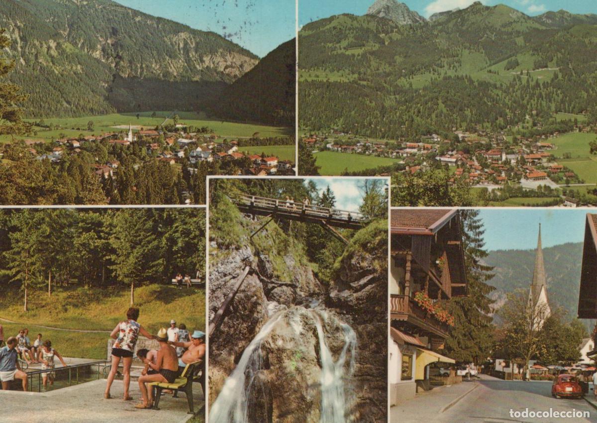 Postales: Germany Bayrischzell Alpine Village Waterfall Mountain Views 1970s *YAW181