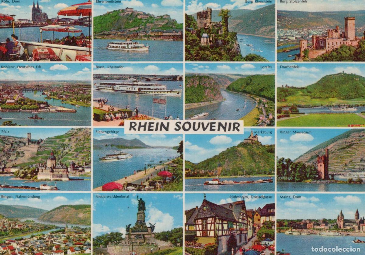 Postales: Germany Multiple Cities Rhine Souvenir Multi View With Castles Cities *YAW188
