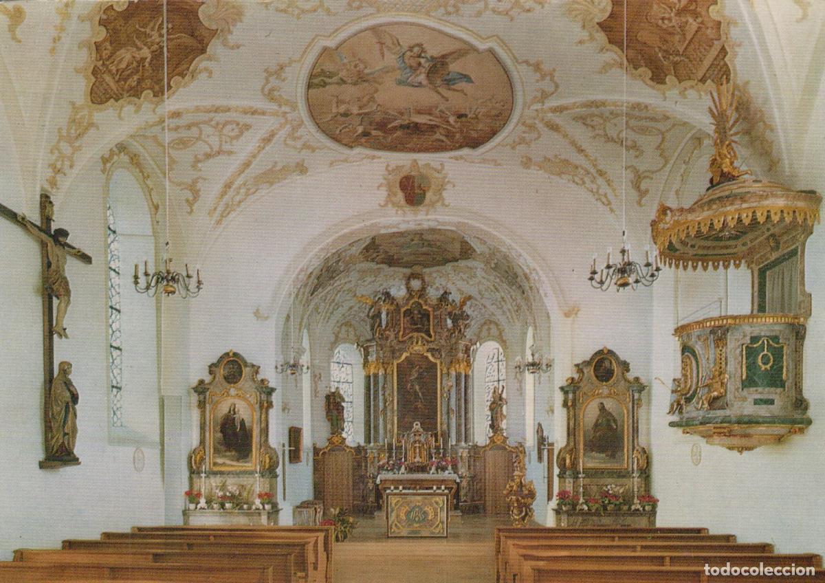Postales: Germany Kochel am See St Michael Parish Church Interior Altar Pulpit *YAW186