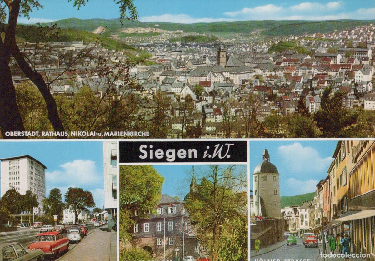 Cartoline: Germany Siegen I W City Views Oberstadt Rathaus Marienkirche Unposted *YAW218