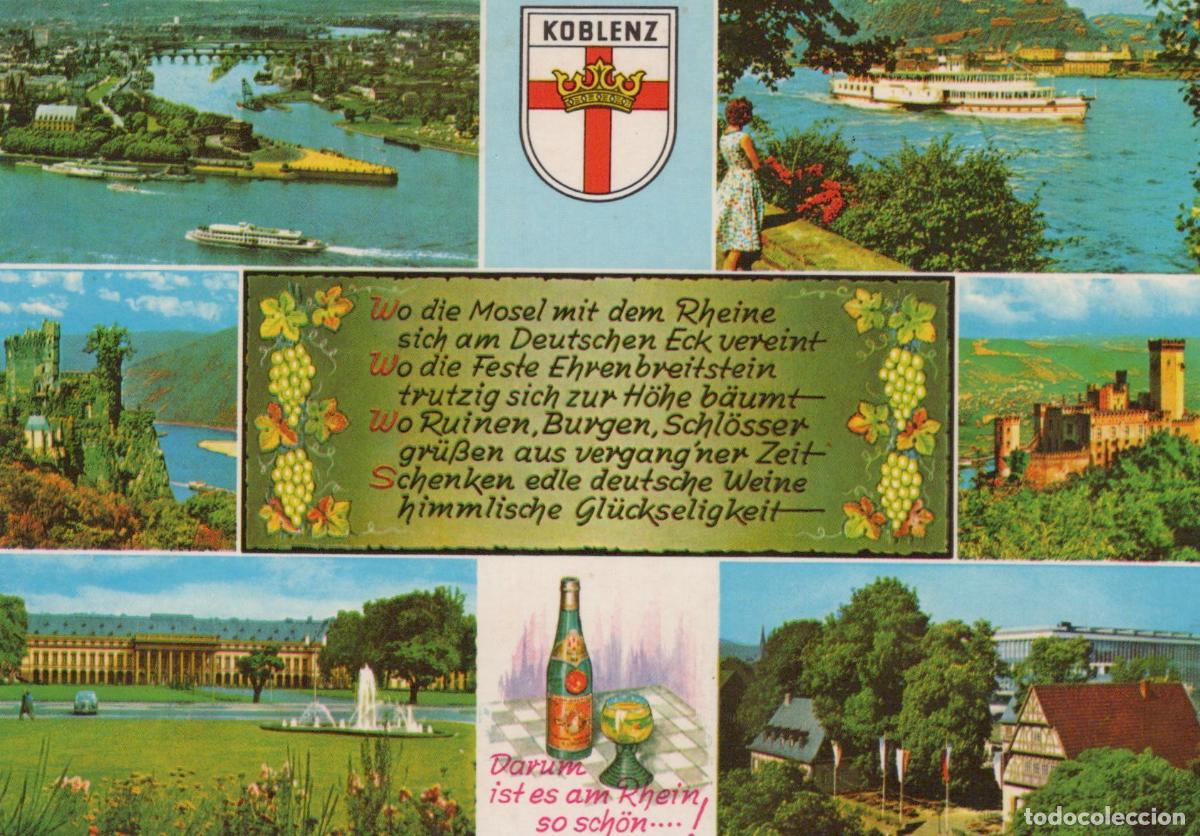 Cartoline: Germany Koblenz Rhine Mosel River Confluence Ehrenbreitstein Unposted *YAW223