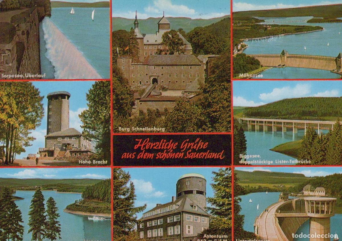 Cartoline: Germany Sauerland Multi View Sorpesee M&ouml;hnesee Biggesee Burg Unposted *YAW177