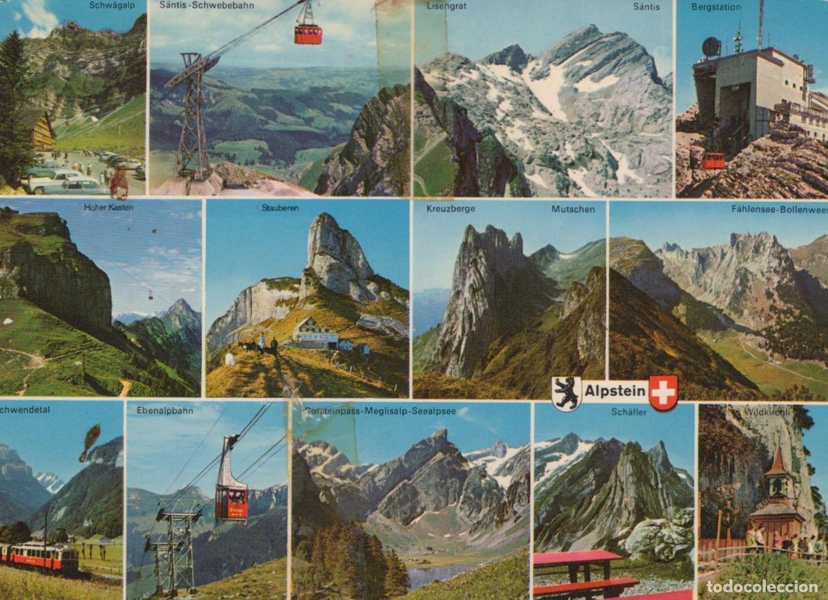 Postales: Switzerland Alpstein Mountains Multi View Cable Cars Landscape *YAW189