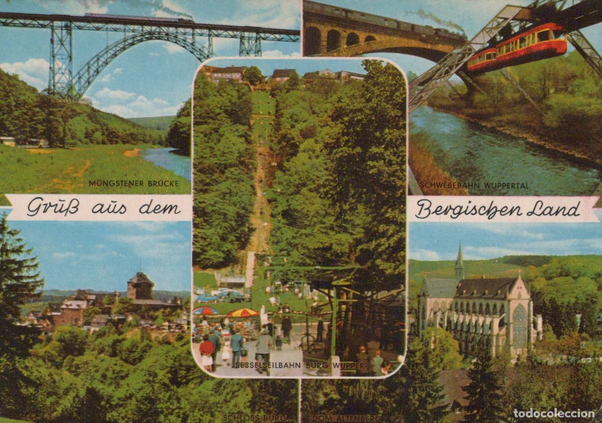 Cartoline: Germany Wuppertal M&uuml;ngsten Bridge Suspension Railway Schloss Burg *YAW245