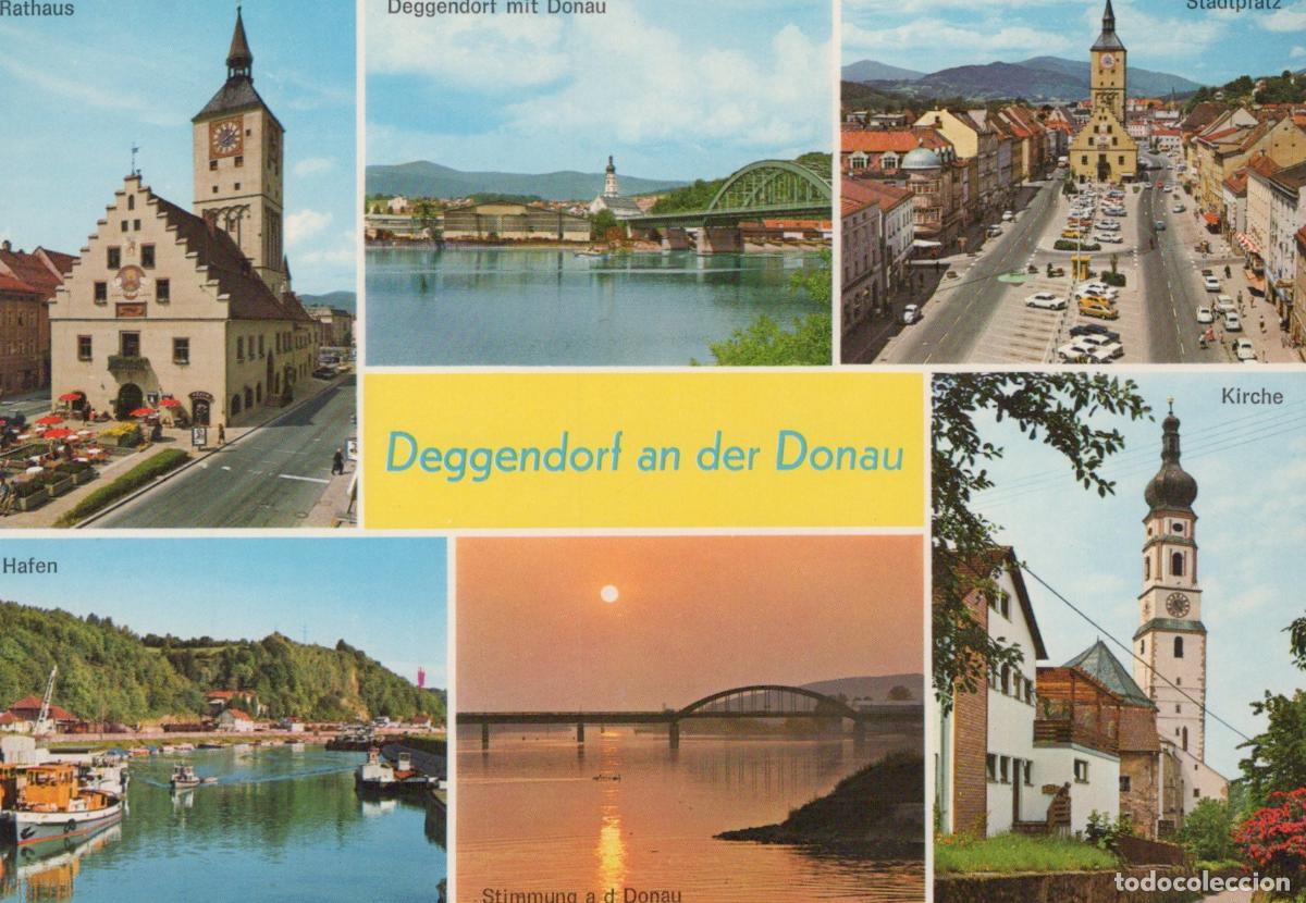 Postcards: Germany Deggendorf Multi View Rathaus Donau River Stadtplatz Unposted *YAW255