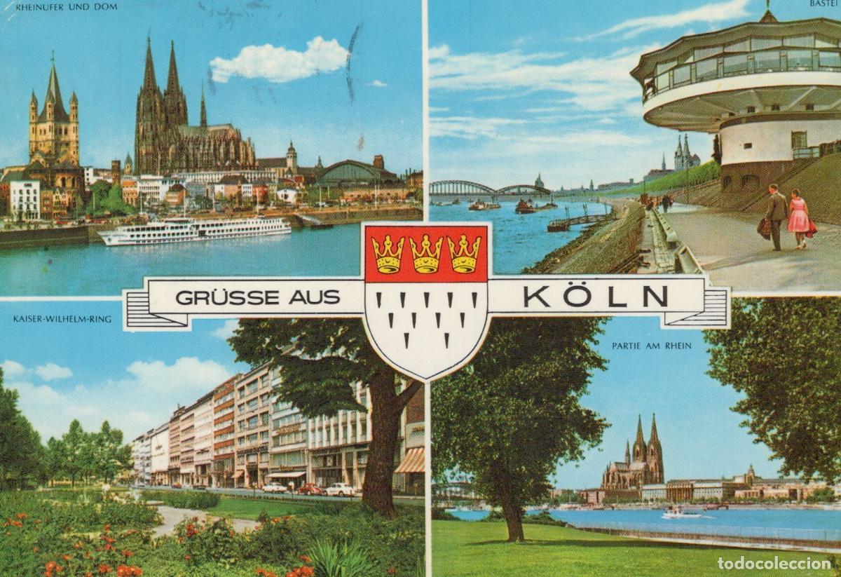 Postcards: Germany Cologne Multi View Rhine River Cathedral Kaiser Wilhelm Ring *YAW258