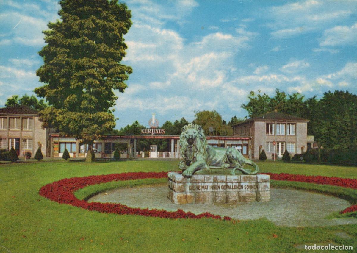 Postcards: Germany Bad Lippspringe Kurhaus Lion Monument *YAW261