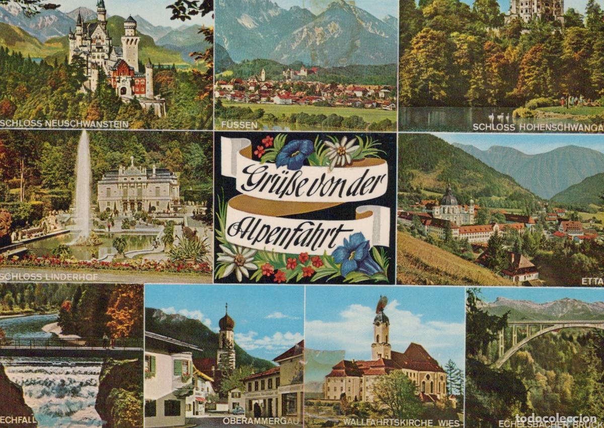 Postcards: Germany F&uuml;ssen Alps Castles Neuschwanstein Linderhof Hohenschwangau *YAW271