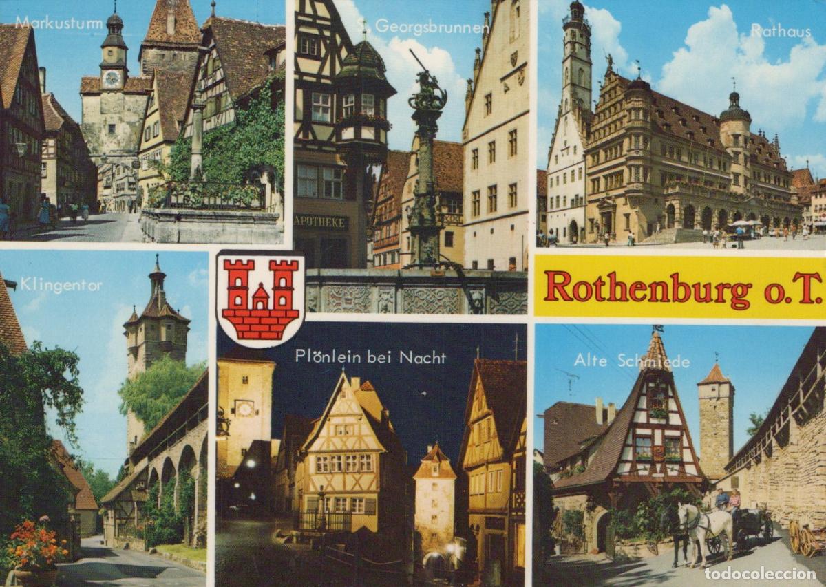 Postales: Germany Rothenburg Ob der Tauber Multi View Markusturm Rathaus Pl&ouml;nlein *YAW222