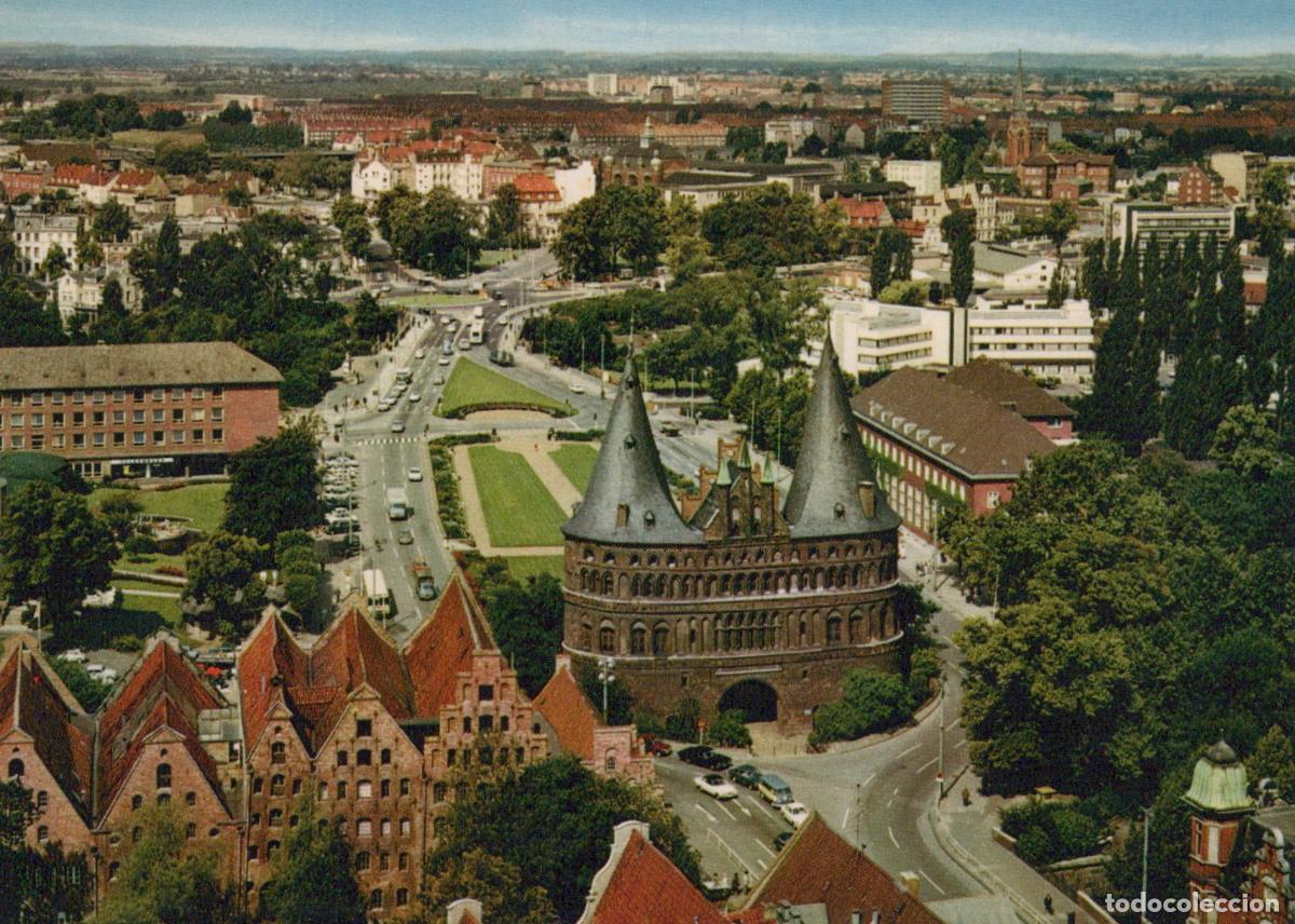 Cartoline: Germany L&uuml;beck Panoramic View From St Petri Tower Holstentor Unposted *YAW244