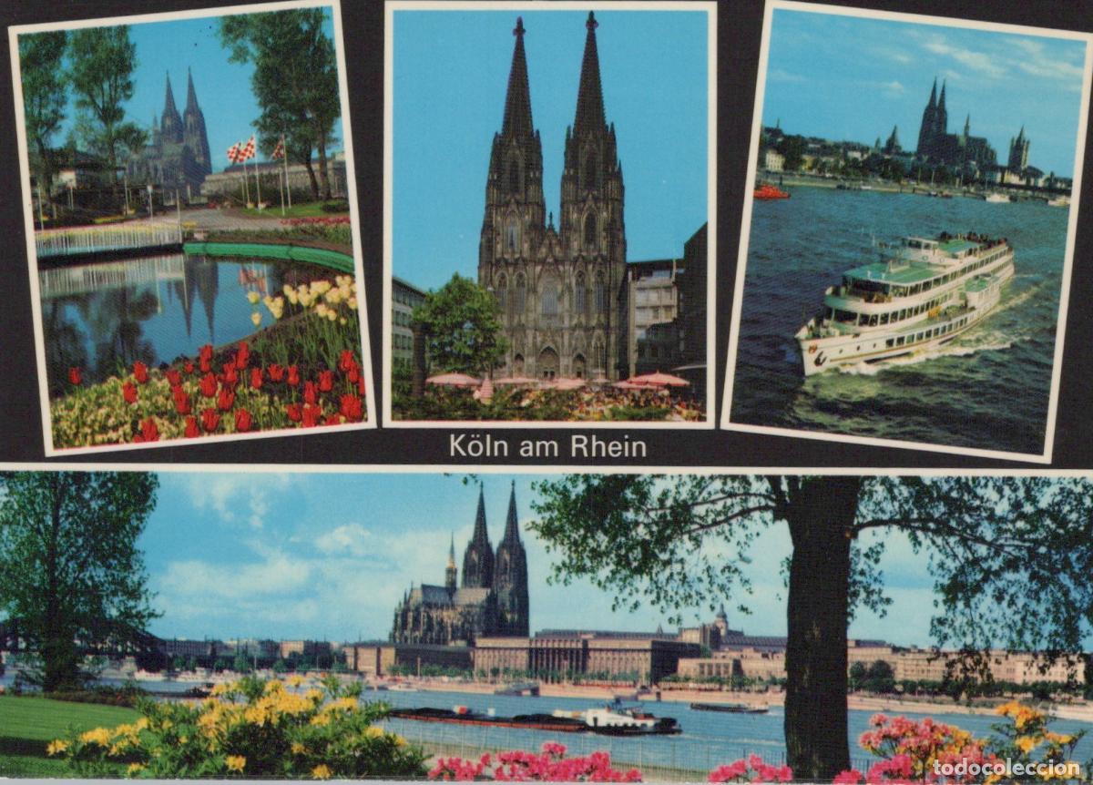Cartoline: Germany Cologne Cathedral Rhine River Cityscape Panorama Unposted *YAW242