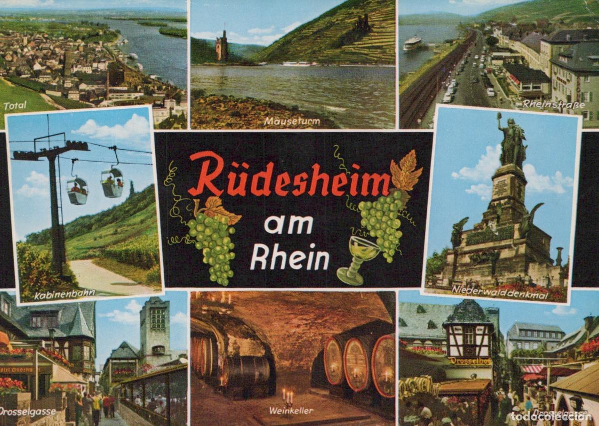 Cartoline: Germany R&uuml;desheim am Rhein Multi View Drosselgasse Cable Car Niederwald *YAW259