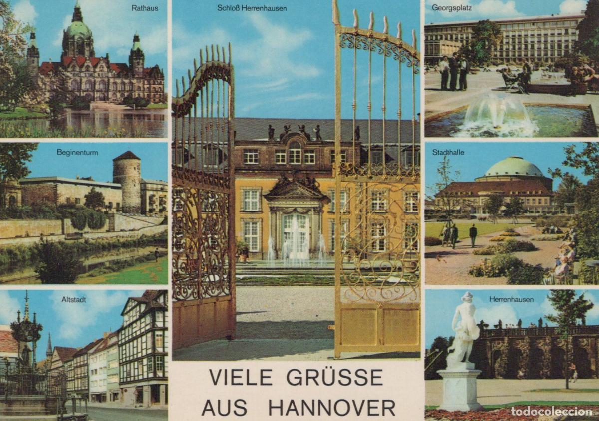 Cartoline: Germany Hannover Multi View Rathaus Herrenhausen Georgsplatz Unposted *YAW343