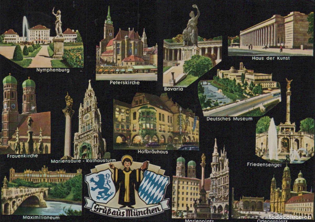Postales: Germany Munich Multi View Nymphenburg Peterskirche Hofbr&auml;uhaus *YAW370