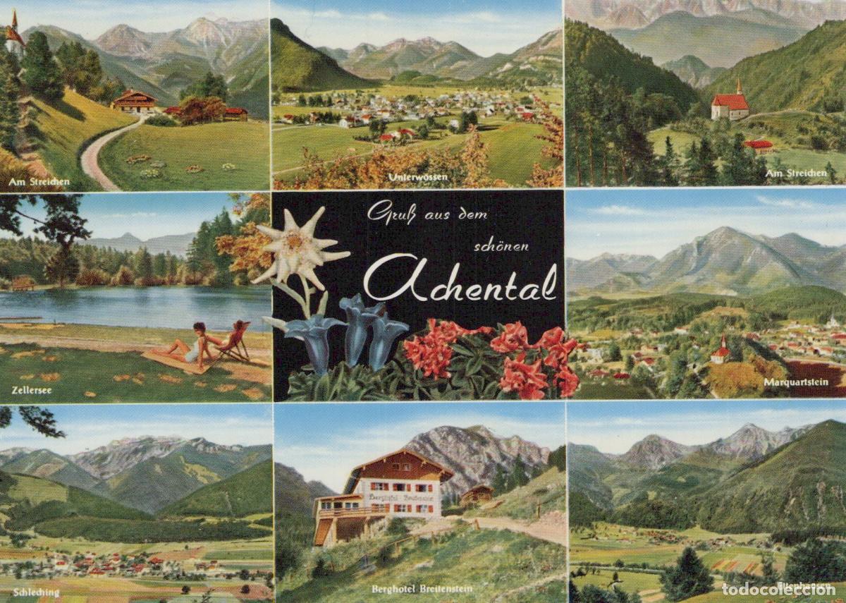 Cartoline: Germany Achental Multi View Zellsee Marquartstein Unterw&ouml;ssen Unposted *YAW376