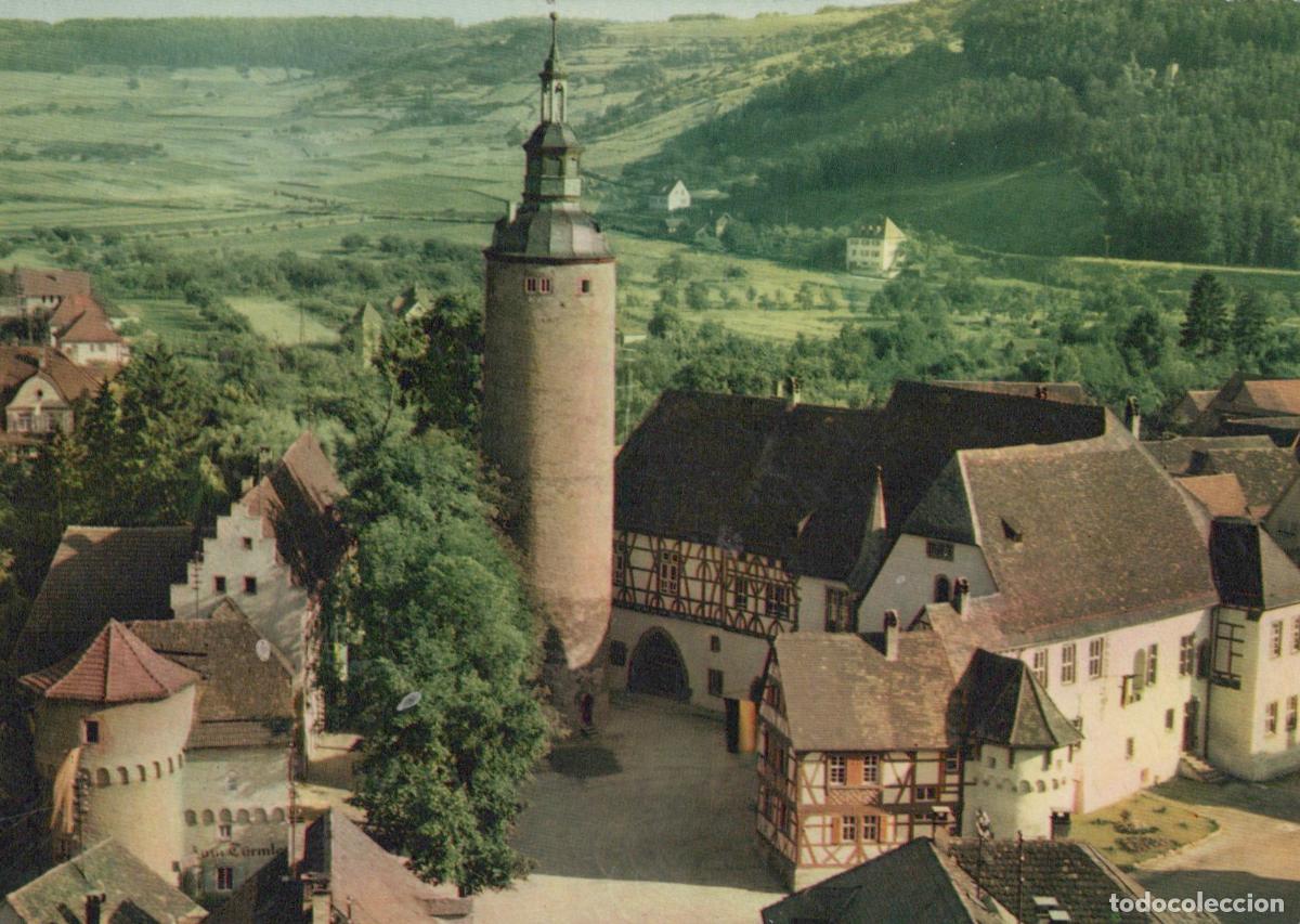 Postkarten: Germany Tauberbischofsheim Castle and Town View 1950s Architecture *YAW410