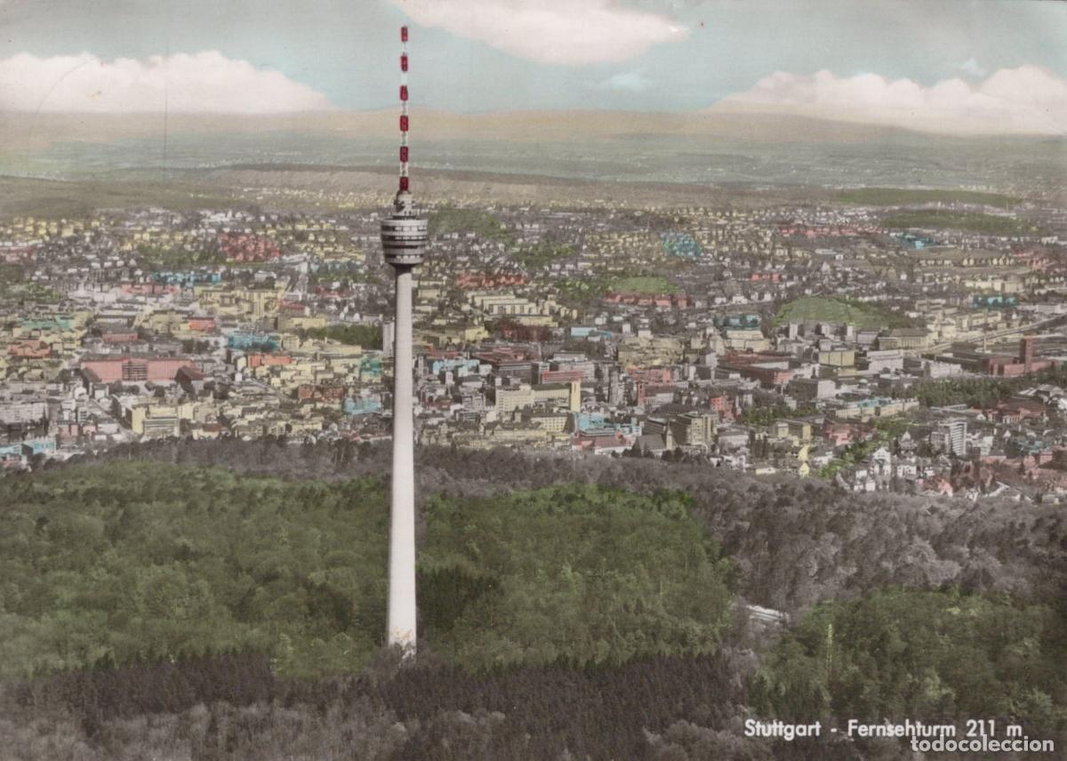 Postkarten: Germany Stuttgart Fernsehturm 211m TV Tower Panoramic View Architecture *YAW411