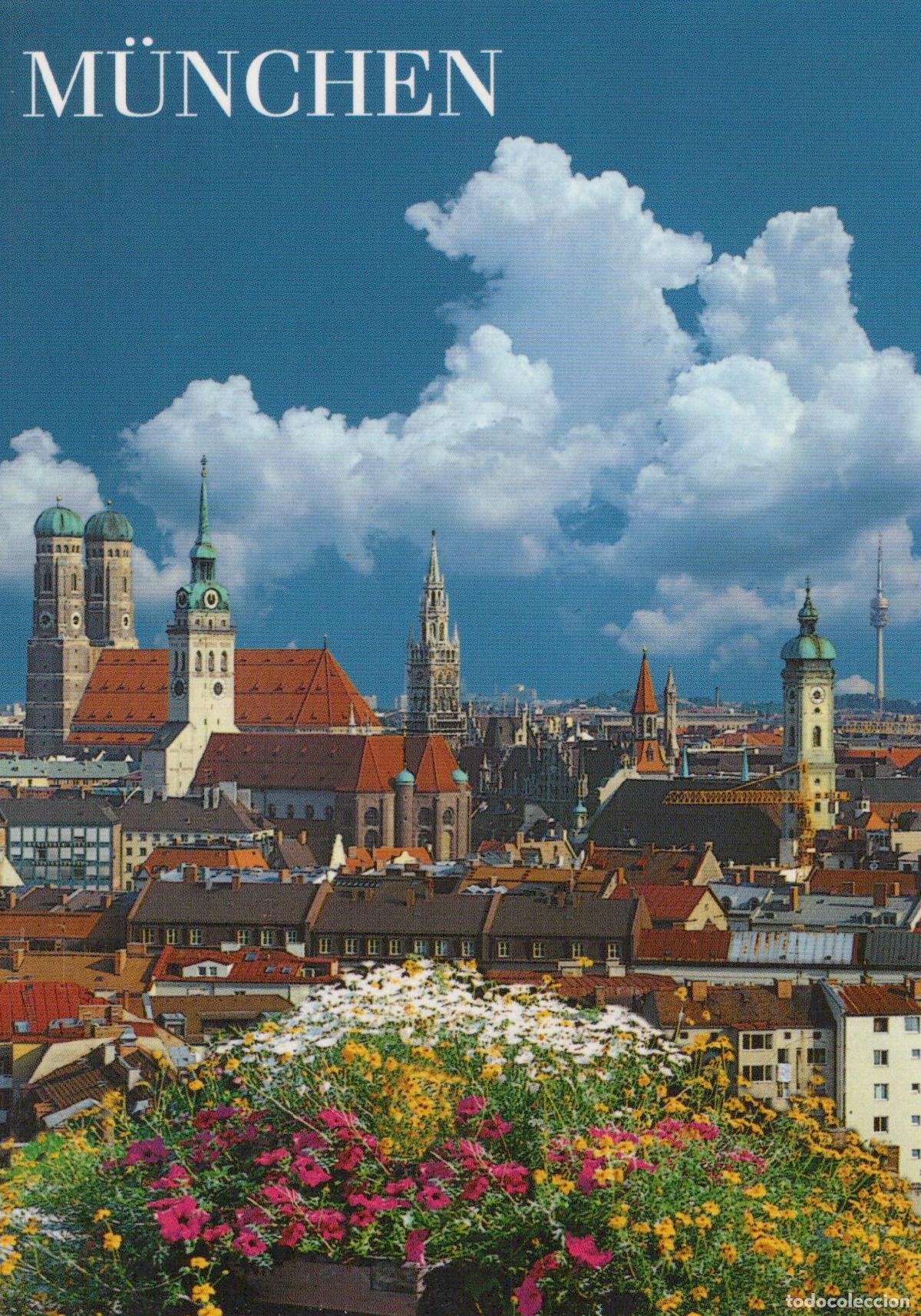 Postkarten: Germany Munich Cityscape With Frauenkirche and Flowers Unposted *YAW435