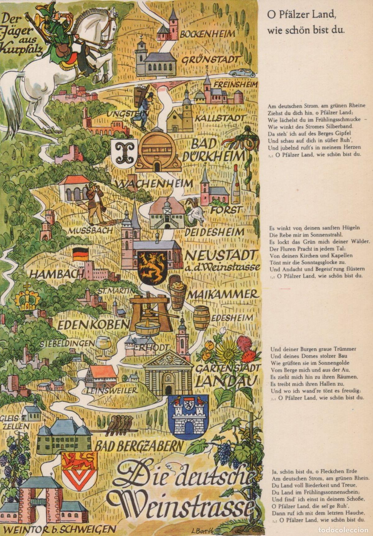Postales: Germany Various Die Deutsche Weinstrasse Palatinate Wine Route Unposted *YAW433