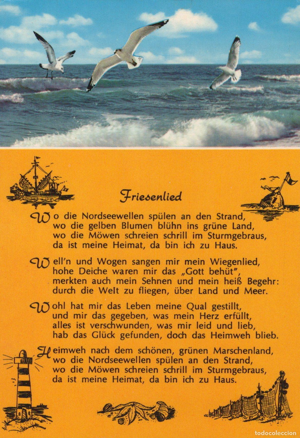 Postales: Germany Hamburg Seagulls Flying Over the North Sea Waves Unposted *YAW473