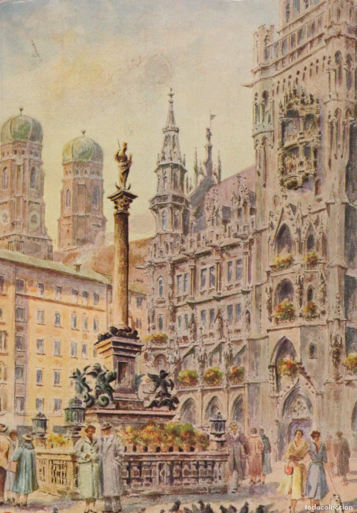 Cartes Postales: Germany Munich Marienplatz Mariensaule and New Town Hall Unposted *YAW476