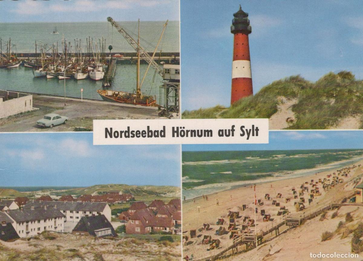 Postkarten: Germany H&ouml;rnum Nordseebad Auf Sylt Lighthouse Harbor Beach Unposted *YAW344