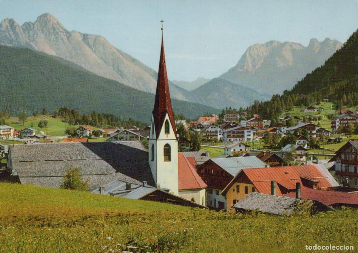 Postais: Austria Seefeld Village Church Mountain Landscape Lohmann Color Unposted *YAW357