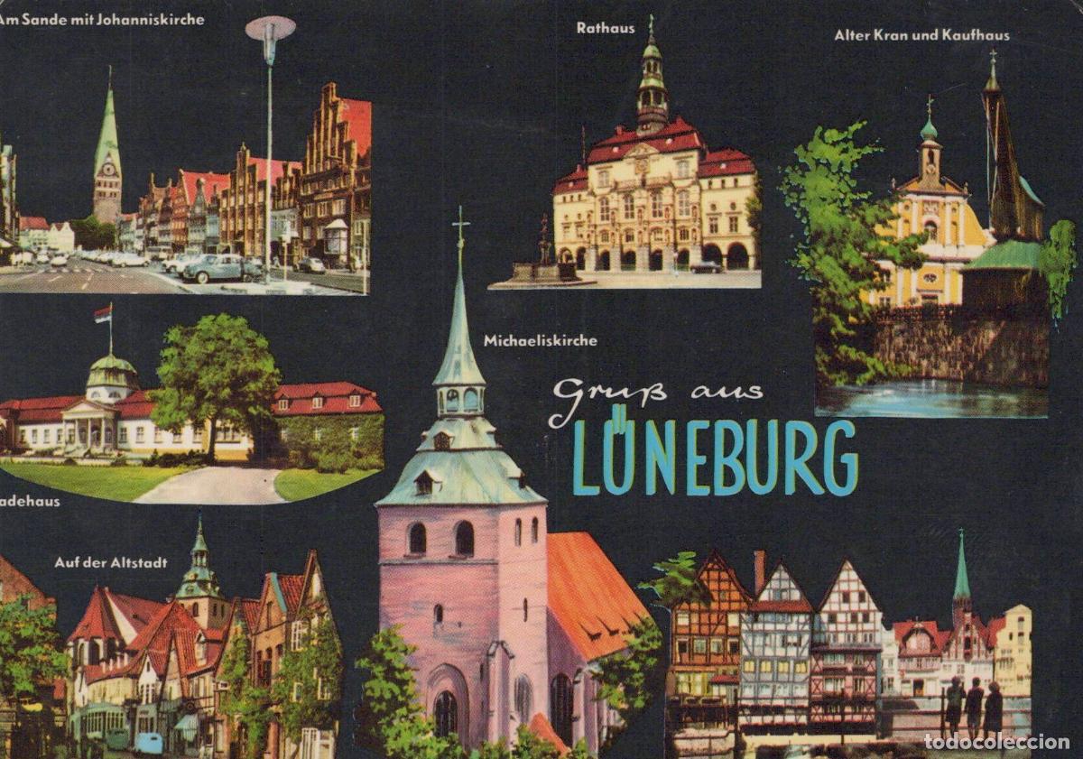 Postkarten: Germany L&uuml;neburg Collage of Landmarks Including St Michaelis Church and *YAW518