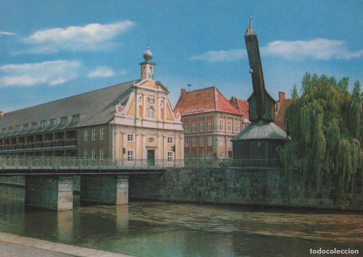 Postkarten: Germany L&uuml;neburg Old Town Hall and Crane On the Ilmenau River *YAW520