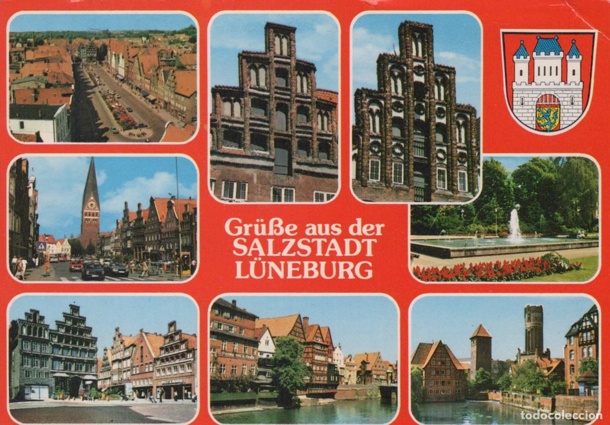 Postales: Germany L&uuml;neburg Multi View Historic Buildings Cityscape Fountain *YAW536