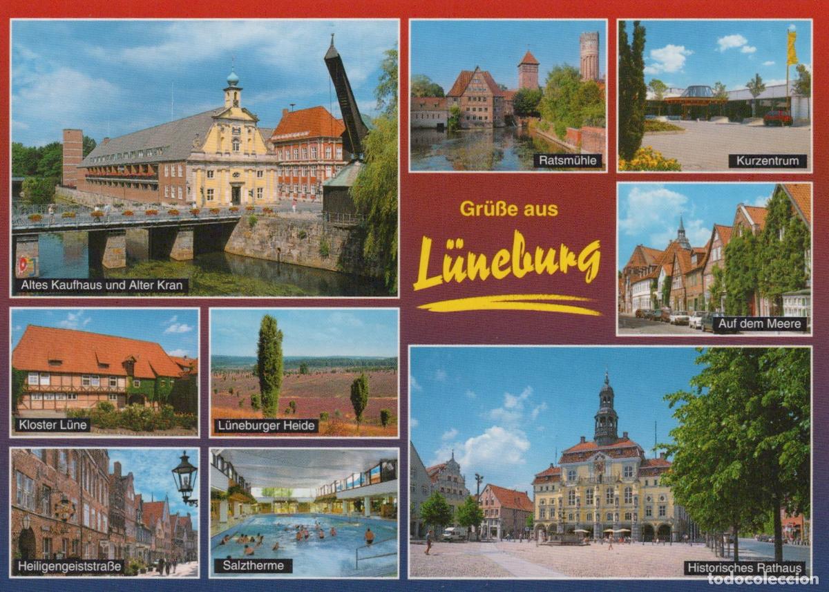 Postais: Germany L&uuml;neburg Multi View Old Town Hall Crane Heath Spa Unposted *YAW546