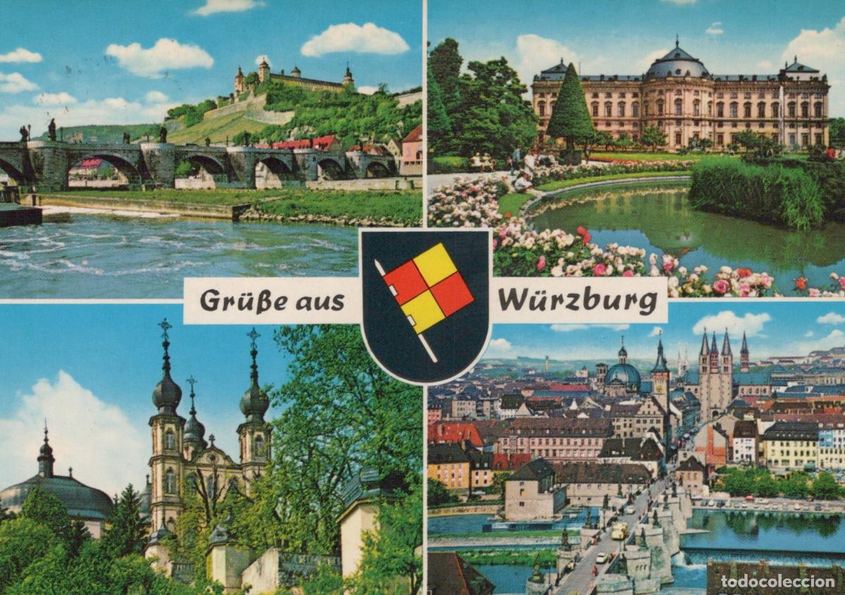 Postkarten: Germany W&uuml;rzburg Multi View Marienberg Fortress Residenz Palace Old Main *YAW387