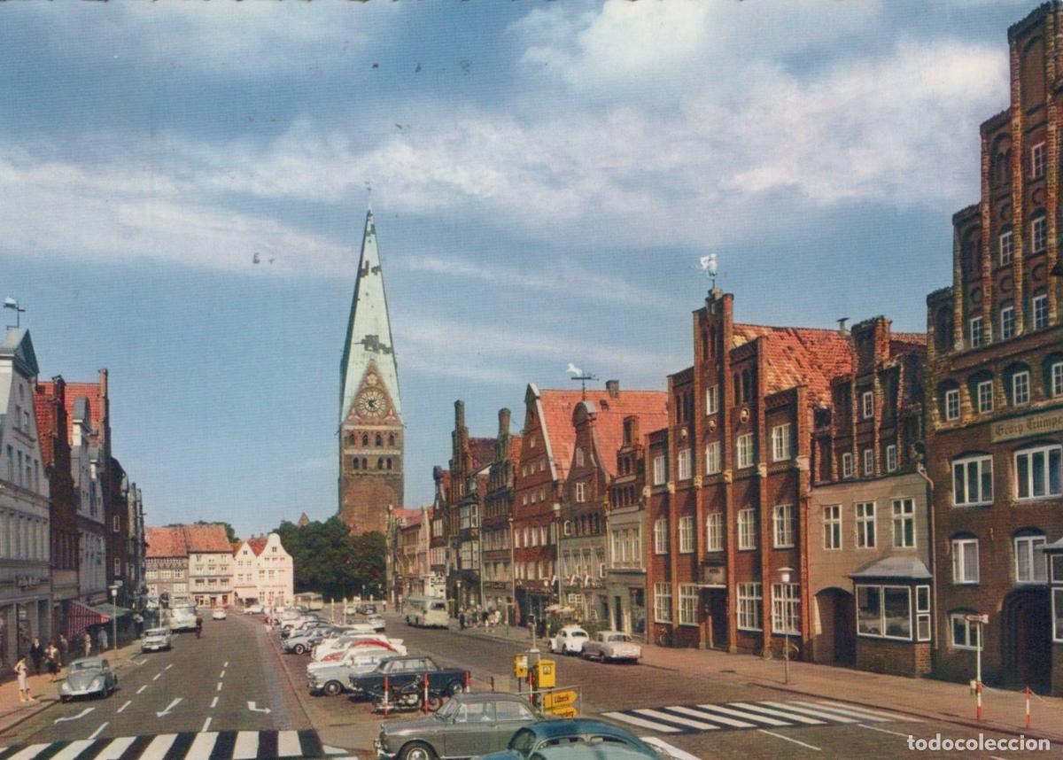 Postales: Germany L&uuml;neburg Am Sande Street View With St Michaelis Church Tower *YAW561