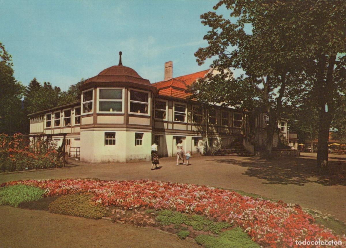 Postales: Germany L&uuml;neburg Kurhaus Casino With Flower Garden and People Unposted *YAW580